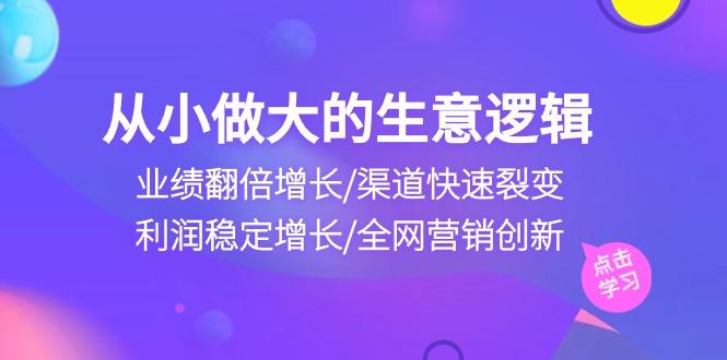 从小做大生意逻辑：业绩翻倍增长/渠道快速裂变/利润稳定增长/全网营销创新-星禾网创星球