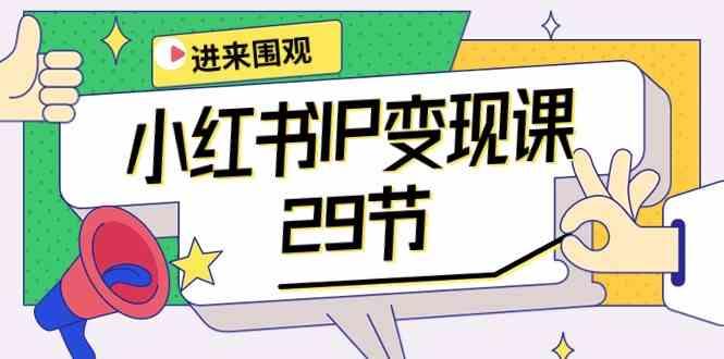 小红书IP变现课：开店/定位/IP变现/直播带货/爆款打造/涨价秘诀/等等/29节-星禾网创星球