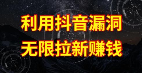 利用抖音链接漏洞，无限拉新赚钱【漏洞原理+操作流程】【揭秘】-星禾网创星球