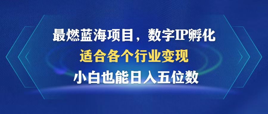 最燃蓝海项目  数字IP孵化  适合各个行业变现  小白也能日入5位数-星禾网创星球