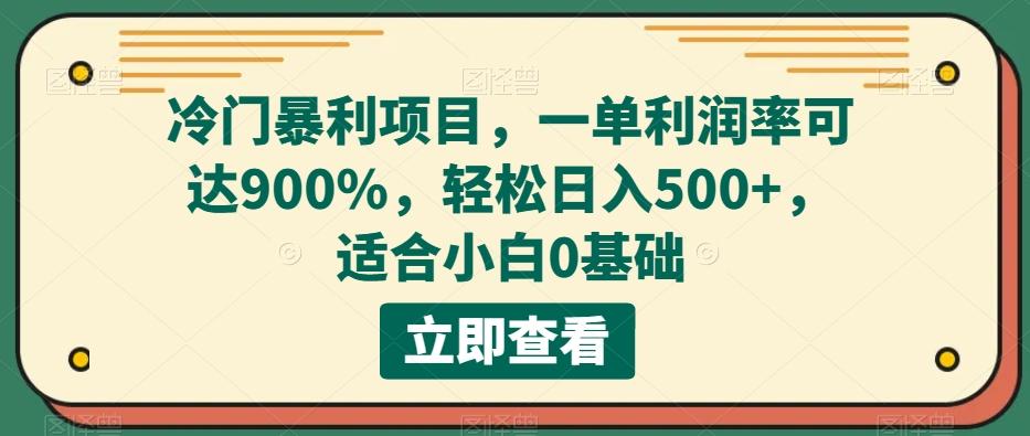 冷门暴利项目，一单利润率可达900%，轻松日入500+，适合小白0基础-星禾网创星球