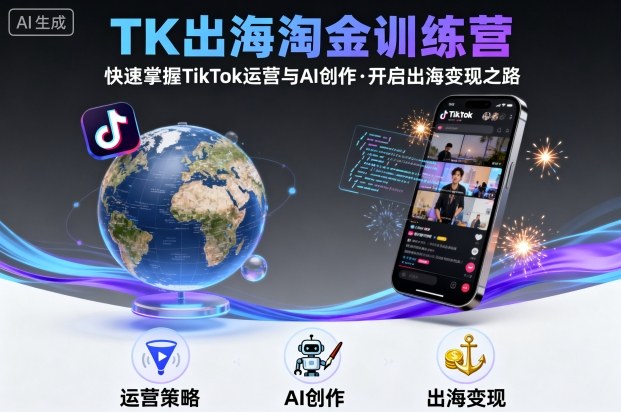 TK出海淘金训练营，助你快速掌握TikTok运营与AI创作，开启出海变现之路-星禾网创星球
