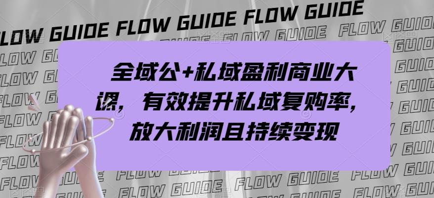 全域公+私域盈利商业大课，有效提升私域复购率，放大利润且持续变现-星禾网创星球