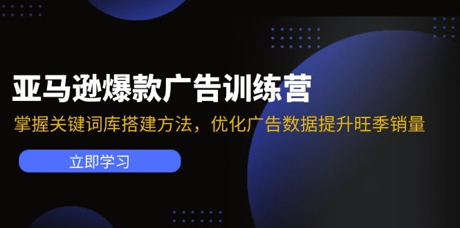 亚马逊爆款广告训练营：掌握关键词库搭建方法，优化广告数据提升旺季销量-星禾网创星球