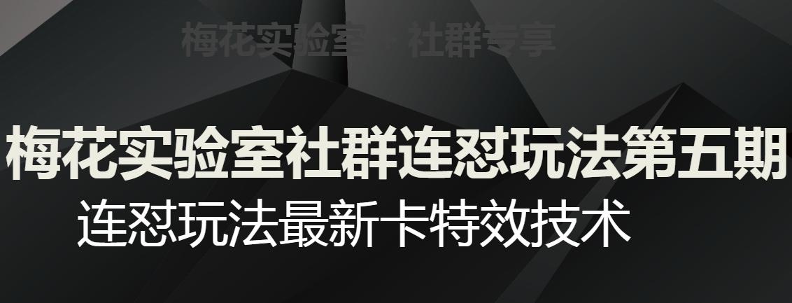 梅花实验室社群连怼玩法第五期，视频号连怼玩法最新卡特效技术-星禾网创星球