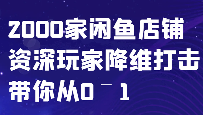 闲鱼已经饱和？纯扯淡！2000家闲鱼店铺资深玩家降维打击带你从0–1-星禾网创星球