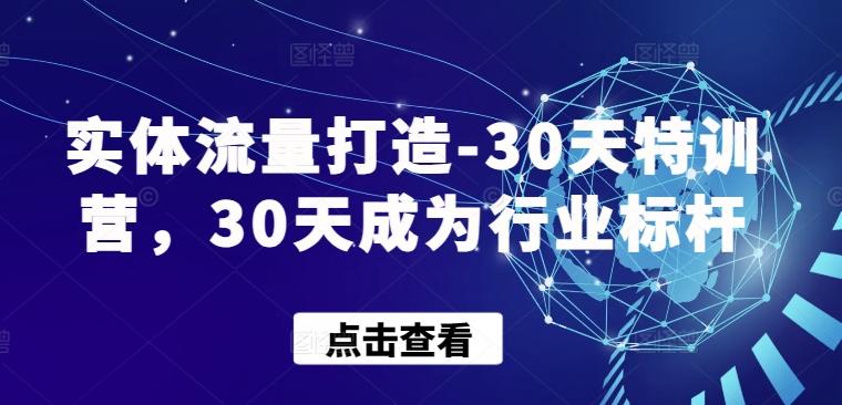 实体流量打造-30天特训营，30天成为行业标杆-星禾网创星球