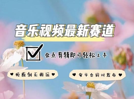音乐视频赛道最新玩法，纯原创不违规，可所有平台同时发布，会点剪辑即可轻松拿捏【揭秘】-星禾网创星球