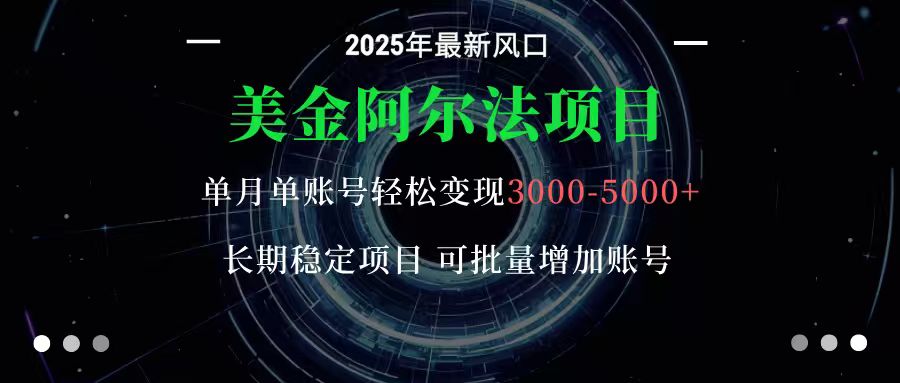 美金阿尔法项目：一部手机每天只需10分钟，轻松稳定赚美元-星禾网创星球