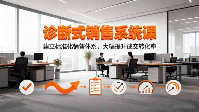 诊断式销售系统课，建立标准化销售体系，大幅提升成交转化率-星禾网创星球