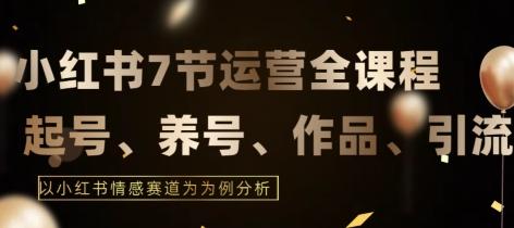 7节小红书运营实战全教程，结合最新情感赛道，打通小红书运营全流程【揭秘】-星禾网创星球