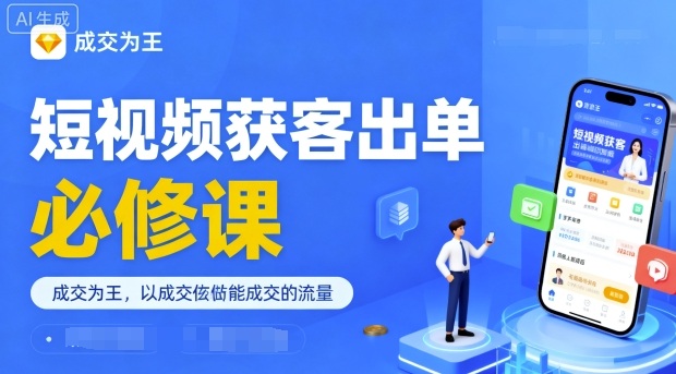 短视频获客出单必修课，成交为王，以成交为导向，直接做能成交的流量-星禾网创星球