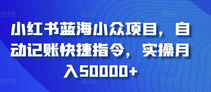 小红书蓝海小众项目，自动记账快捷指令，实操月入50000+【揭秘】-星禾网创星球