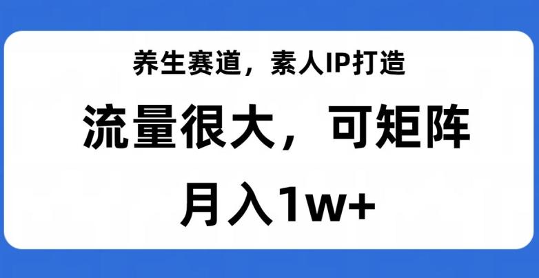 养生赛道，素人IP打造，流量很大，可矩阵，月入1w+【揭秘】-星禾网创星球