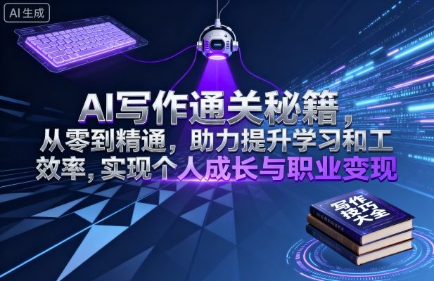 AI写作通关秘籍，从零到精通，助力提升学习和工作效率，实现个人成长与职业变现-星禾网创星球