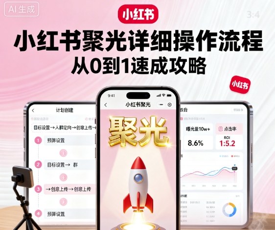 小红书聚光详细操作流程，小红书聚光从0到1速成攻略-星禾网创星球