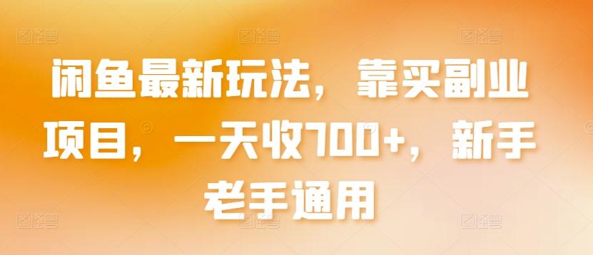 闲鱼最新玩法，靠买副业项目，一天收700+，新手老手通用【揭秘】-星禾网创星球
