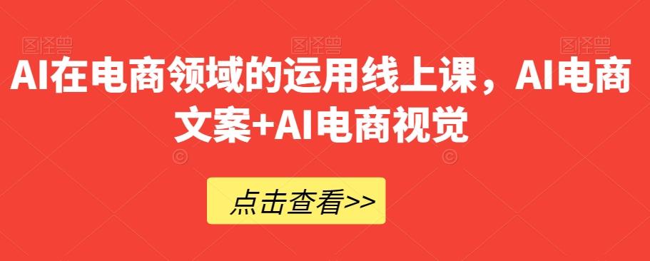 AI在电商领域的运用线上课，​AI电商文案+AI电商视觉-星禾网创星球