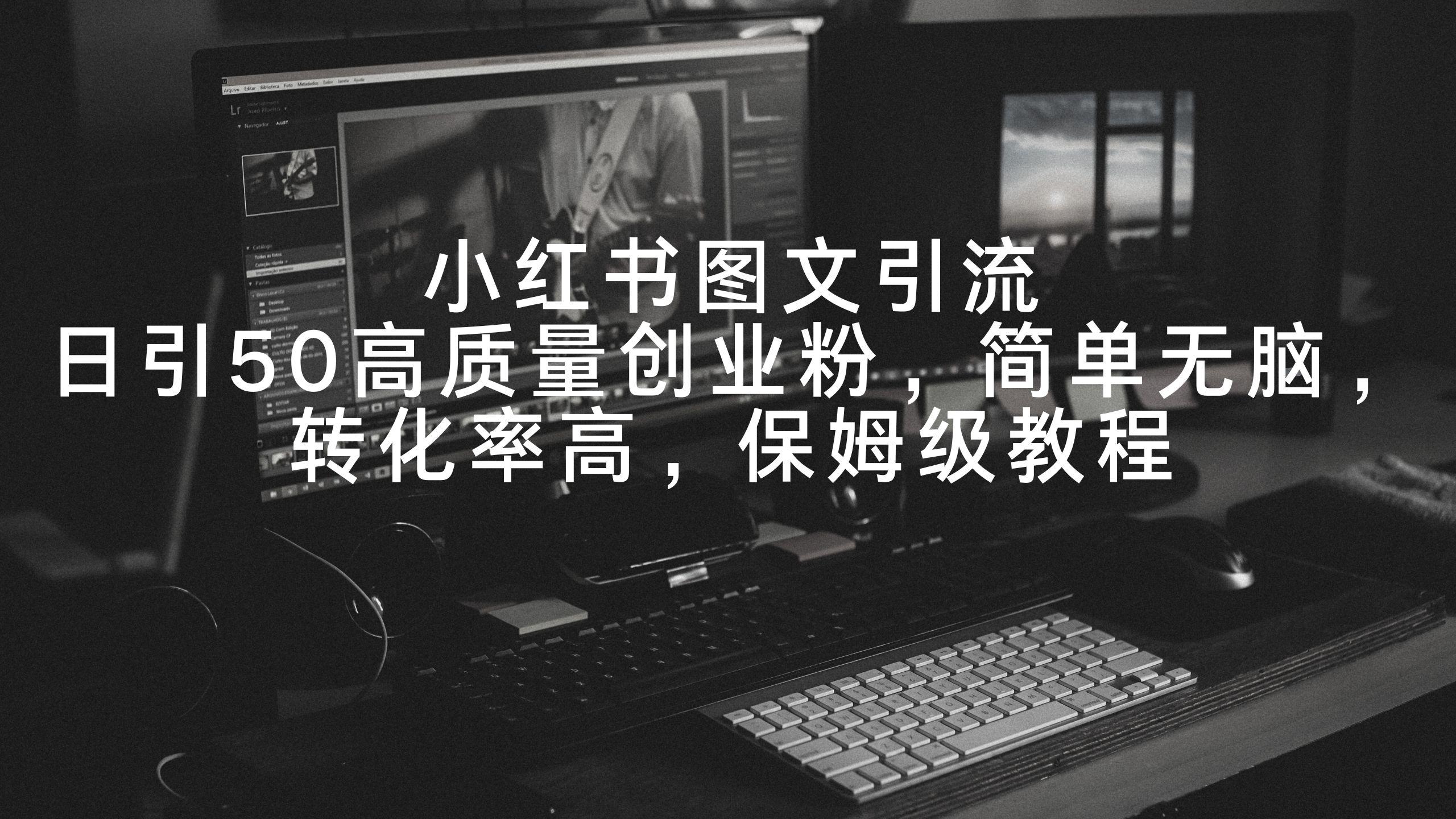 小红书图文引流，日引50高质量创业粉，简单无脑，转化率高，保姆级教程-星禾网创星球