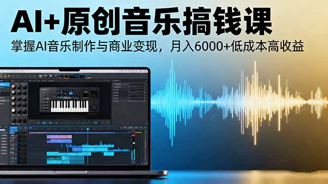AI+原创音乐搞钱课：掌握AI音乐制作与商业变现，月入6000+低成本高收益-星禾网创星球