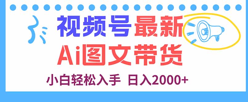 视频号最新AI图文带货，每天几分钟，小白轻松入手，日入2000+-星禾网创星球