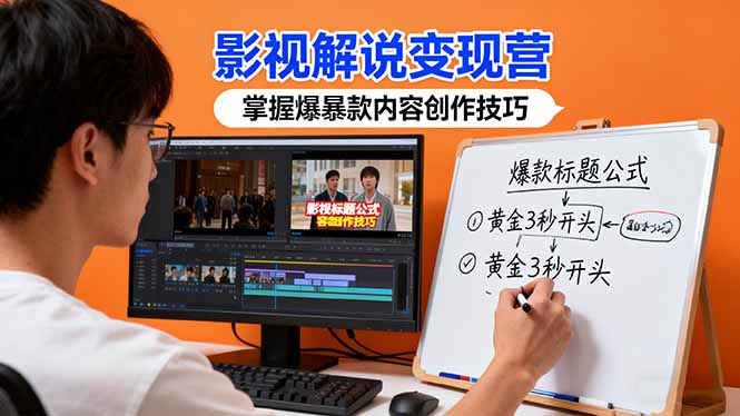 影视解说变现营：通过30+实战案例爆款内容创作技巧，掌握影视解说盈利密码-星禾网创星球