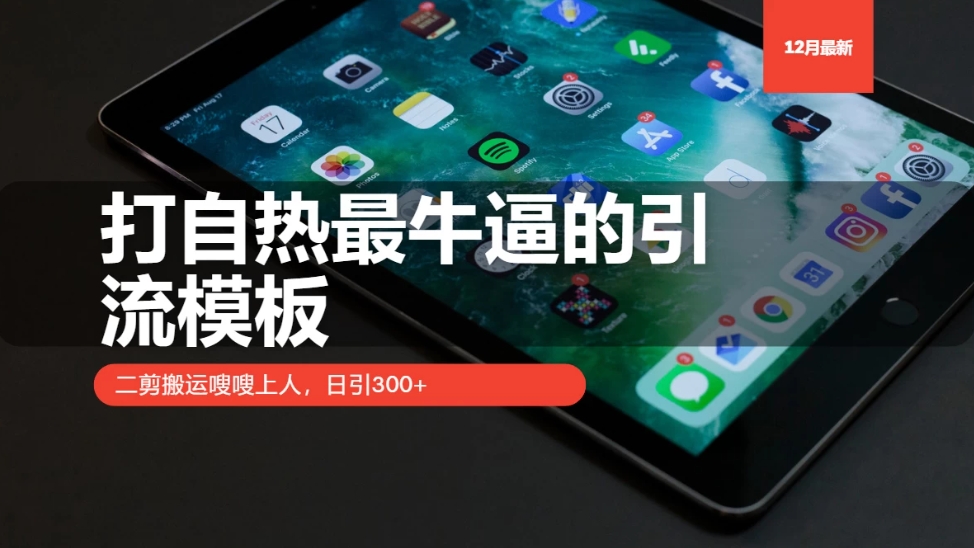 打自热最牛逼的引流模板，二剪搬运嗖嗖上人，日引300+-星禾网创星球