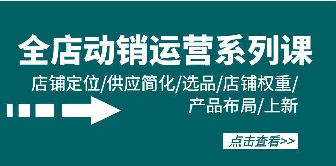 (9845期)全店·动销运营系列课：店铺定位/供应简化/选品/店铺权重/产品布局/上新-星禾网创星球