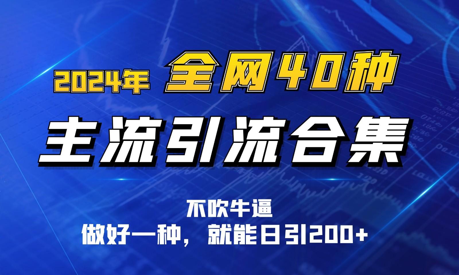 2024年全网40种暴力引流合计，做好一样就能日引100+-星禾网创星球