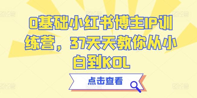 0基础小红书博主IP训练营，37天天教你从小白到KOL-星禾网创星球