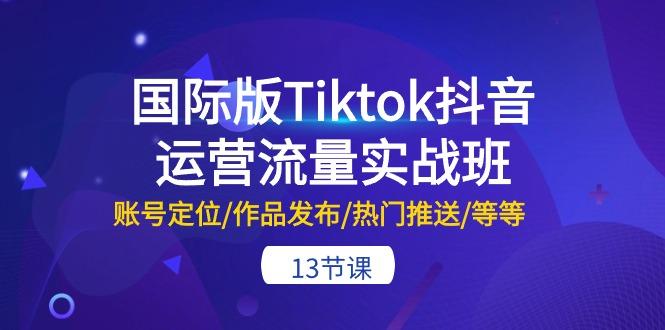 国际版Tiktok抖音运营流量实战班：账号定位/作品发布/热门推送/等等-13节-星禾网创星球