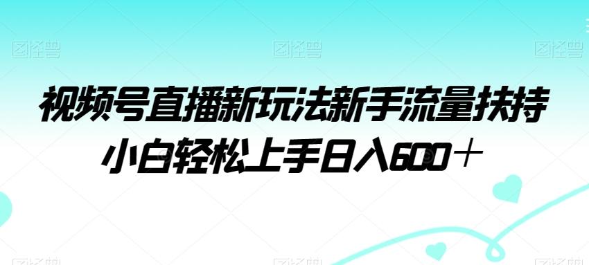视频号直播新玩法新手流量扶持小白轻松上手日入600＋【揭秘】-星禾网创星球