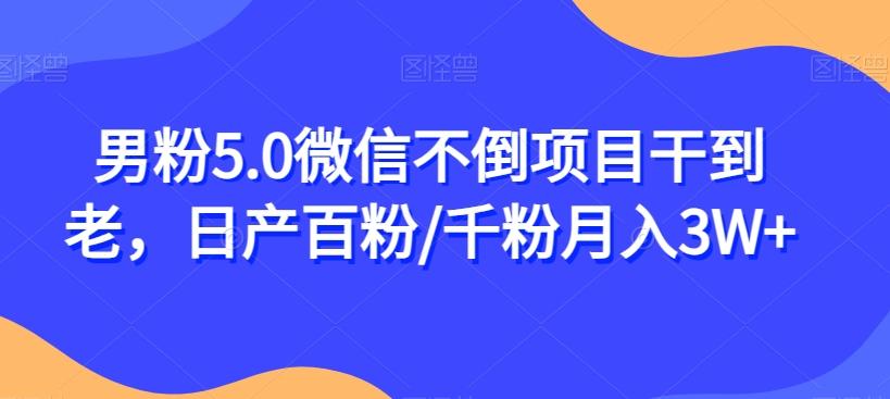 男粉5.0微信不倒项目干到老，日产百粉/千粉月入3W+【揭秘】-星禾网创星球