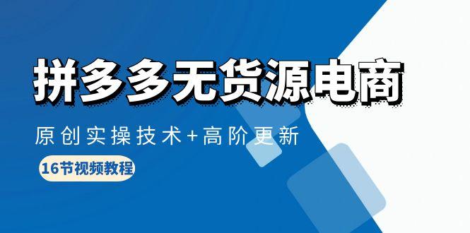 (10015期)拼多多无货源电商，原创实操技术+高阶更新(16节视频教程)-星禾网创星球