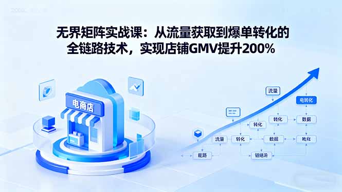 无界矩阵实战课：从流量获取到爆单转化的全链路技术，实现店铺GMV提升200%-星禾网创星球