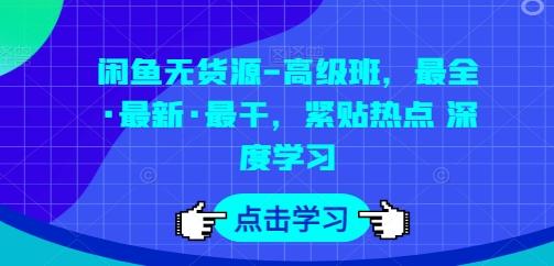 闲鱼无货源-高级班，最全·最新·最干，紧贴热点 深度学习-星禾网创星球
