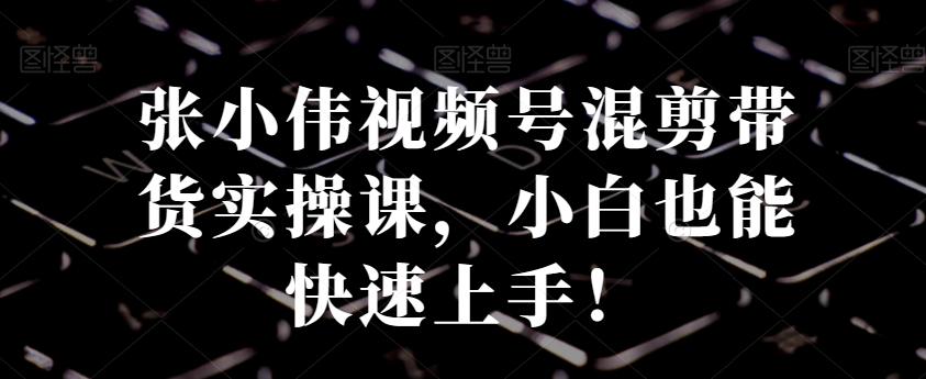 张小伟视频号混剪带货实操课，小白也能快速上手！-星禾网创星球