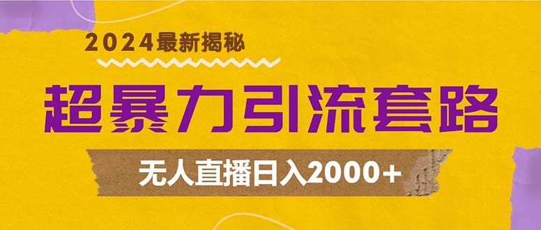 超暴力引流套路，无人直播日入2000+-星禾网创星球
