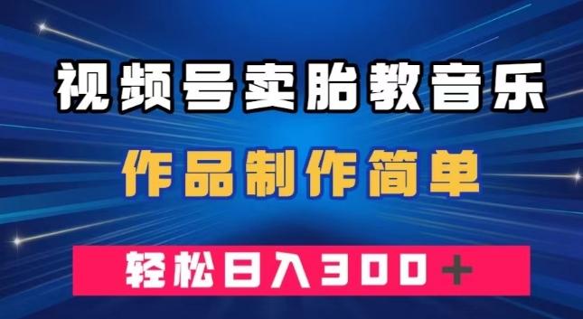 视频号卖胎教音乐，作品制作简单，一单49，轻松日入300＋-星禾网创星球