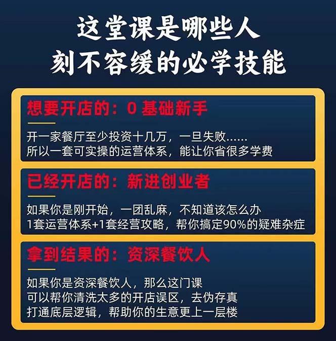 图片[2]-餐饮店盈利实操方法：教你怎样开一家持续能赚钱的餐厅(25节-星禾网创星球