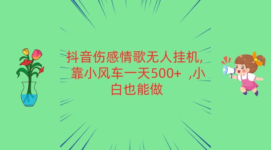 抖音伤感情歌无人挂机 靠小风车一天500+ 小白也能做-星禾网创星球