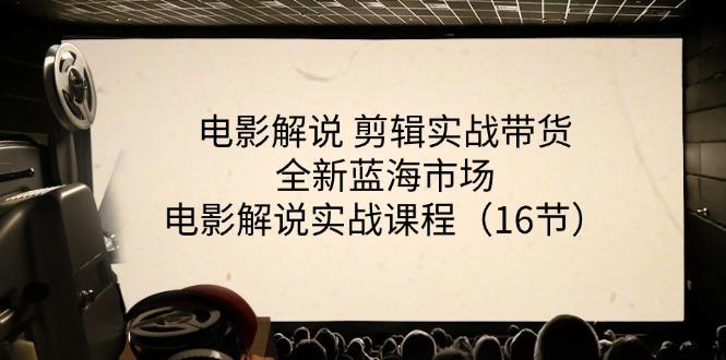 电影解说 剪辑实战带货全新蓝海市场，电影解说实战课程(16节-星禾网创星球
