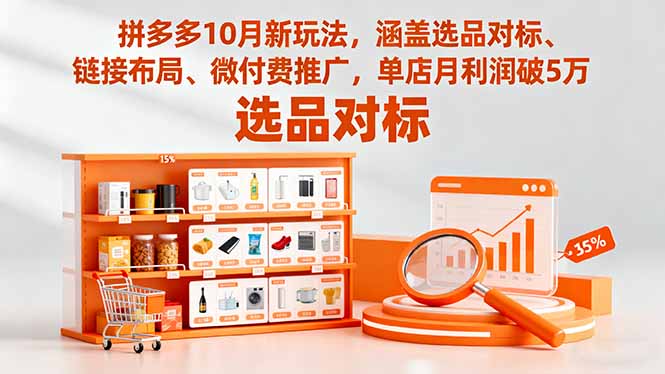 拼多多10月新玩法，涵盖选品对标、链接布局、微付费推广，单店月利润破5万-星禾网创星球