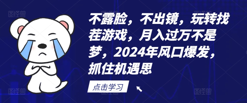 不露脸，不出镜，玩转找茬游戏，月入过万不是梦，2024年风口爆发，抓住机遇【揭秘】-星禾网创星球