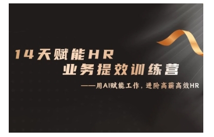 14天ChatGPT赋能HR业务提效训练营，从小白到应用高手-星禾网创星球