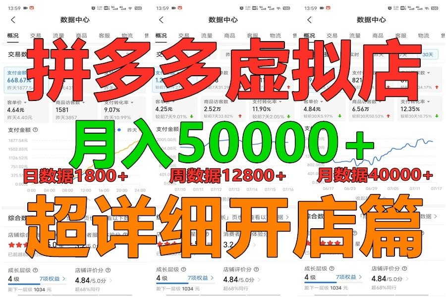 拼多多虚拟电商训练营月入40000+你也行，暴利稳定长久，副业首选-星禾网创星球