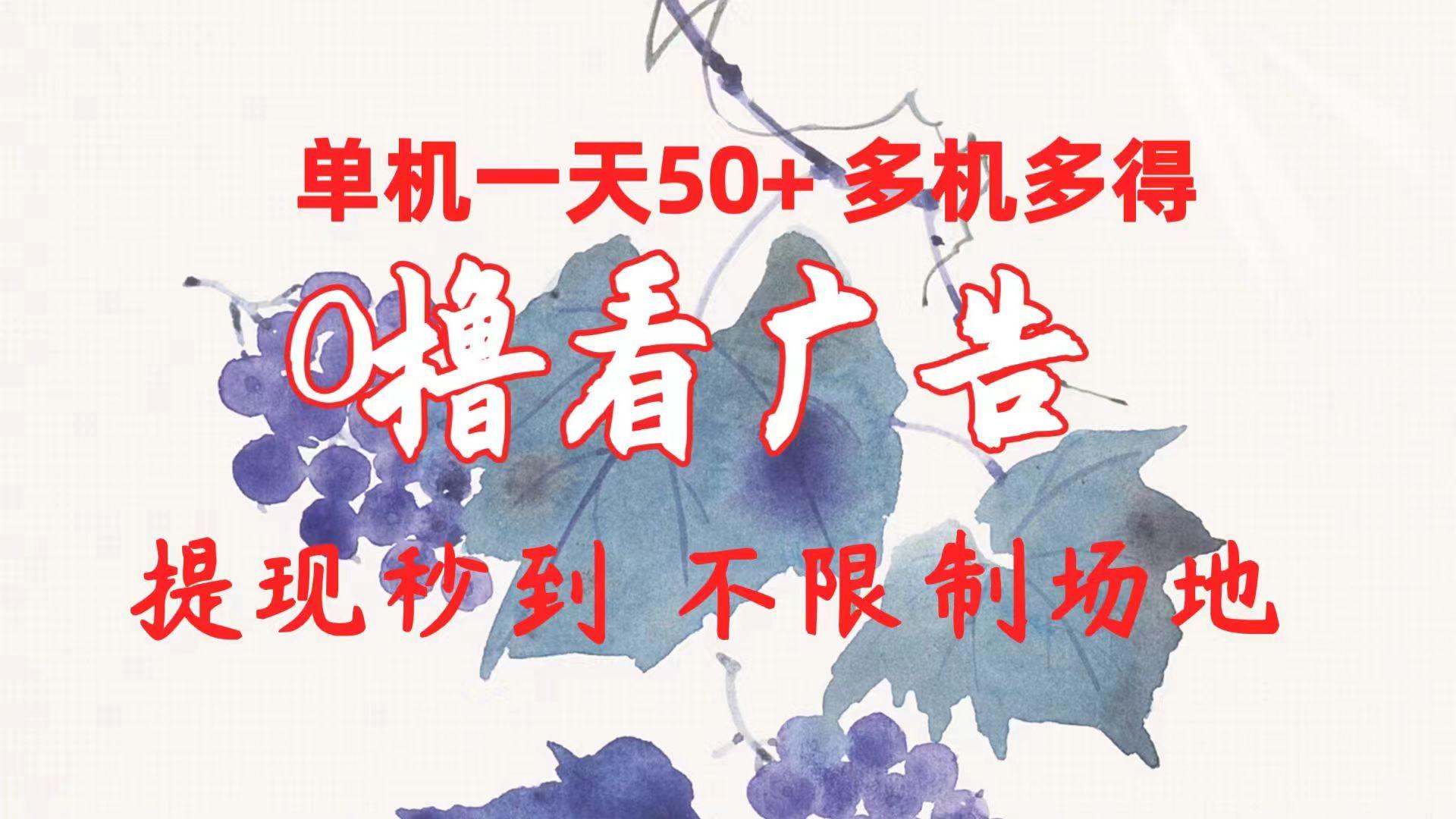 0撸看广告 单机一天50+多机多得 提现秒到 不限制场地操作-星禾网创星球