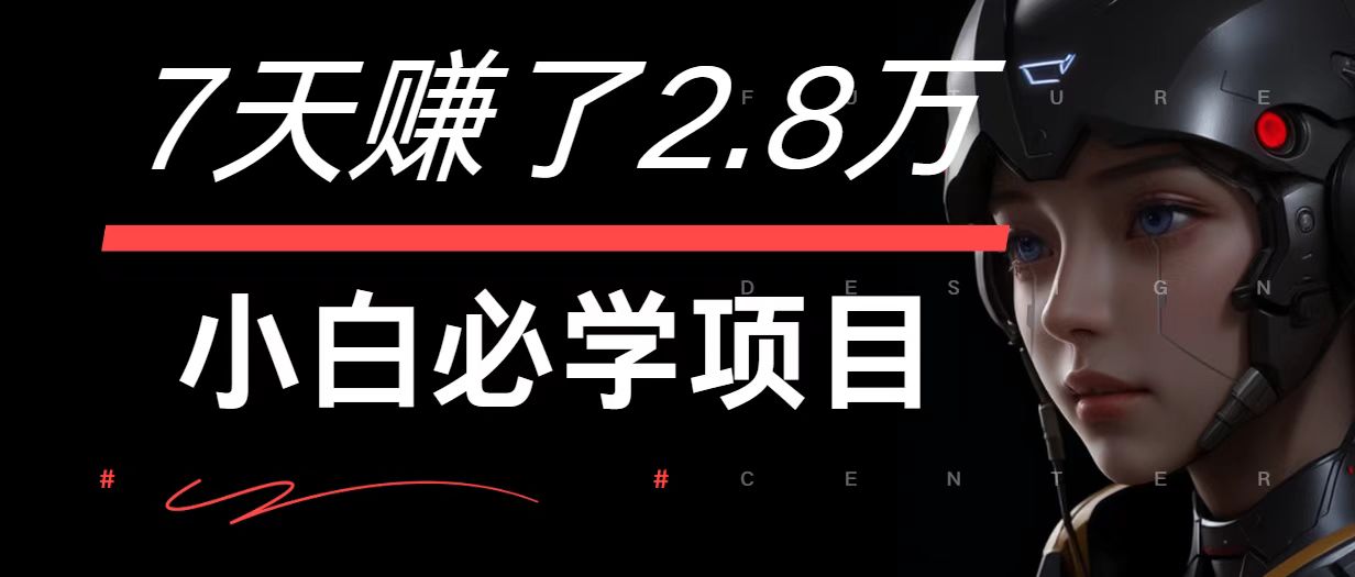 7天赚了2.8万！每单利润最少500+，轻松月入7万+小白有手就行-星禾网创星球