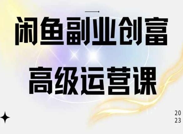 闲鱼电商运营高级课程，一部手机学会闲鱼开店赚钱-星禾网创星球