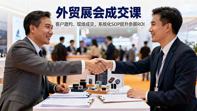 外贸展会成交课,含目标制定、客户邀约、现场成交,系统化SOP提升参展ROI-星禾网创星球